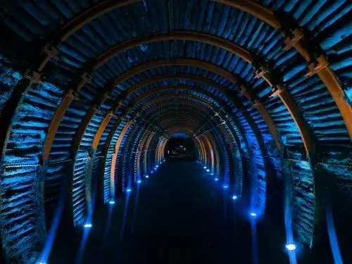 Iluminación de la catedral de sal de Zipaquirá